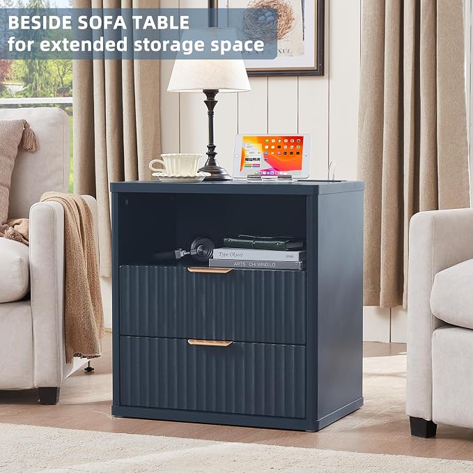 LEYAOYAO Fluted Nightstand - Image 4