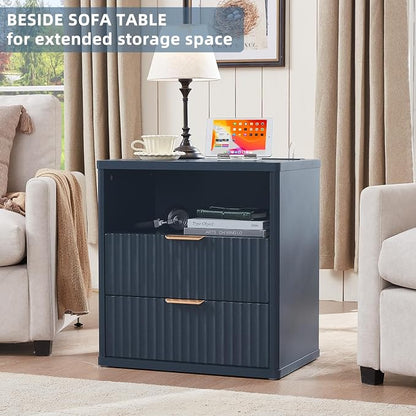 LEYAOYAO Fluted Nightstand - Image 4