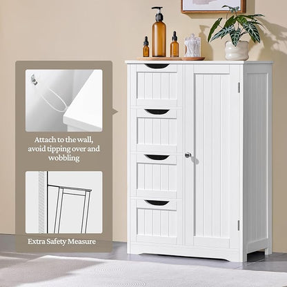 Yaheetech Wooden Floor Cabinet, Side Storage Organizer - Image 4