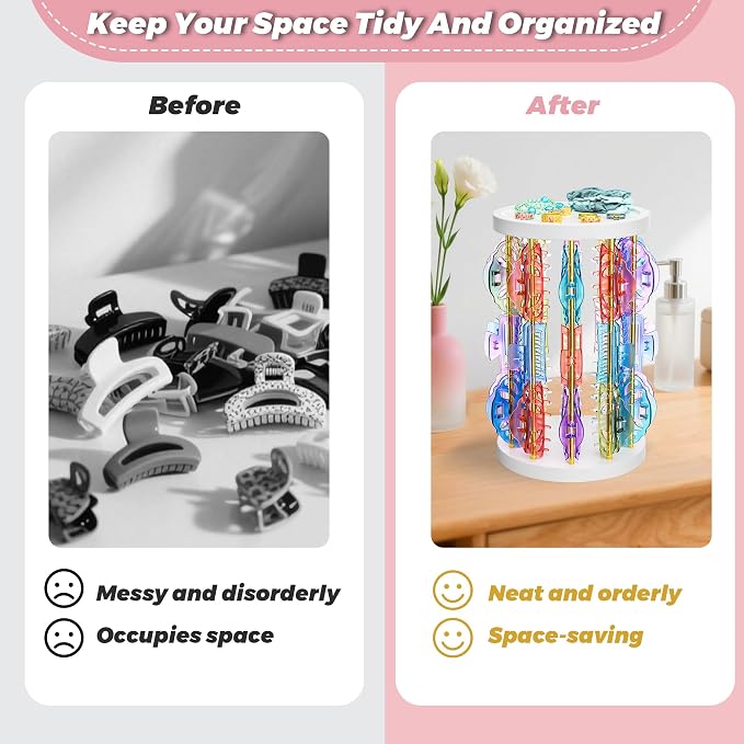 Metal Claw Clip Organizer Holder, Hair Clip Storage - Image 4