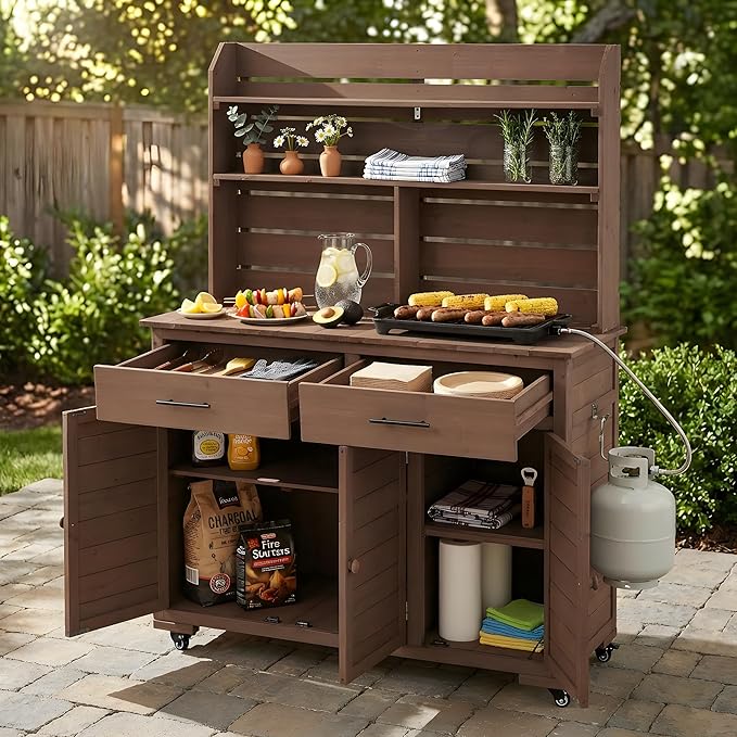 65''H Large Garden Potting Bench by THINK30