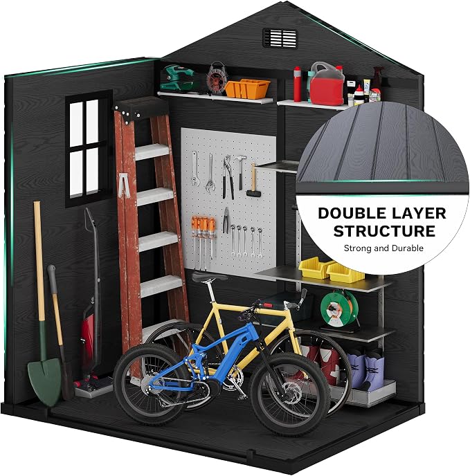 DWVO 6X5FT Resin Storage Shed - Image 6