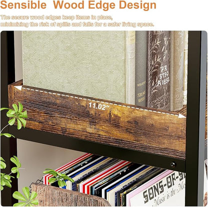 KOUSEI Bookshelf 5-Tier, L-Shaped Reversible Corner Bookshelf, Home Office - Image 8