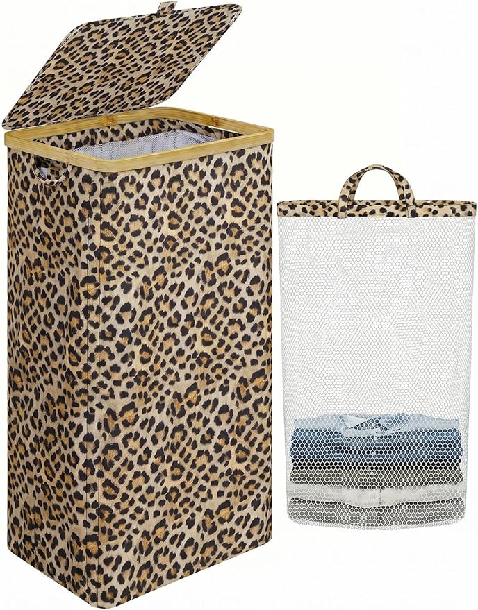 iEGrow Laundry Hamper with Lid, 110L Large Laundry Basket with Handle, by iEGrow