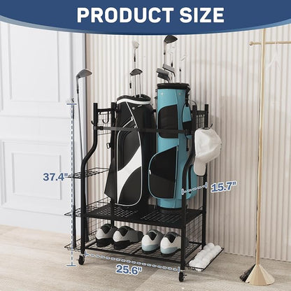 PLKOW Golf Bag Storage Garage Organizer, Extra Large Size Golf Bag Storage - Image 6