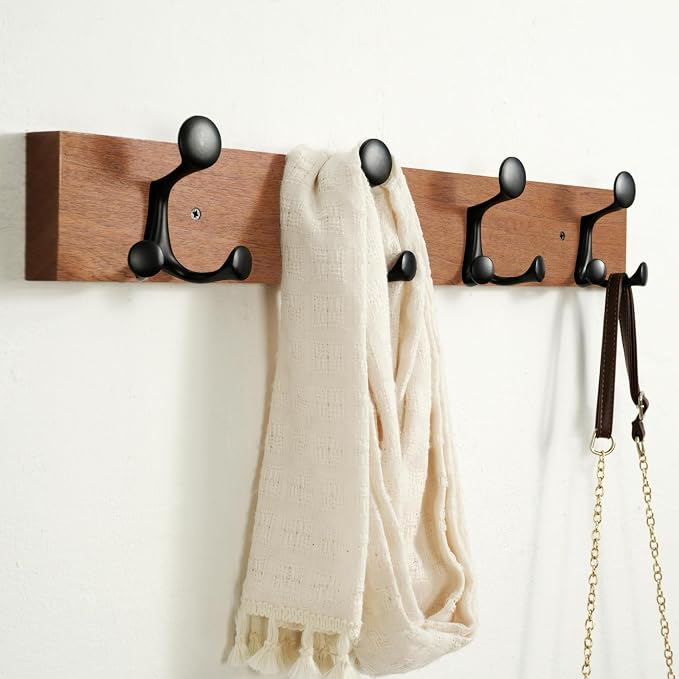 SKOLOO 24-Inch Wood Coat Rack Wall Mount - Image 4