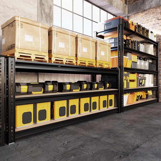 48" W Garage Shelving 3030LBS Storage Shelves 5 Tier Heavy Duty Shelving - Image 4