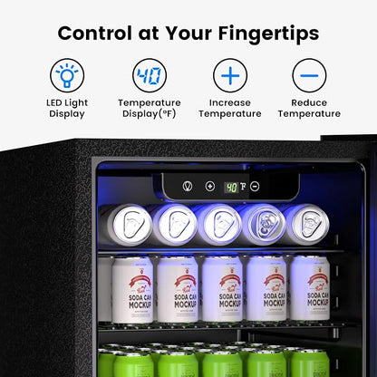 Wine Cooler, 26 Bottle 95 Can Mini Wine Fridge - Image 4