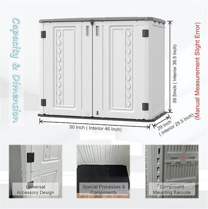 Sheds & Outdoor Storage, 34 Cu.ft Horizontal Storage Sheds Outdoor - Image 5
