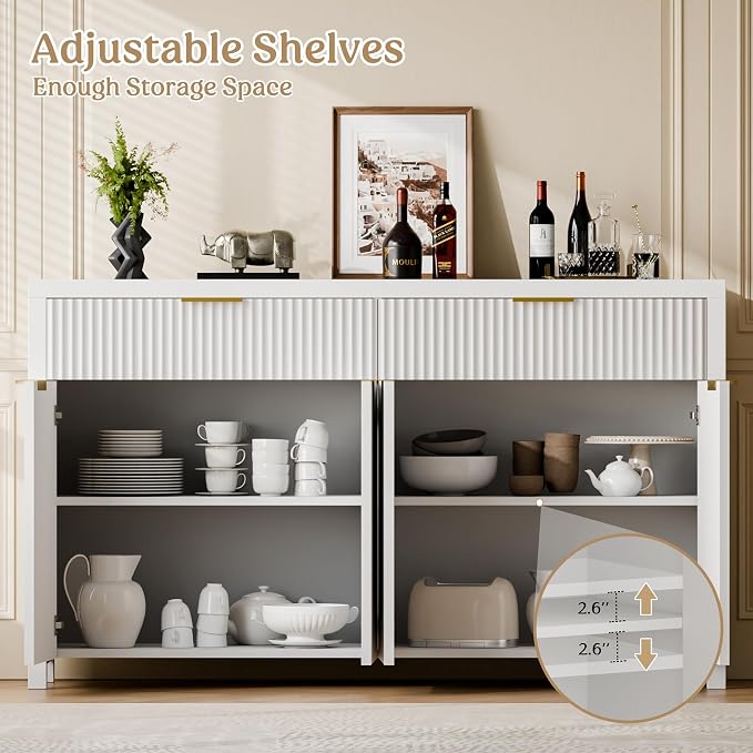 Lulive 55" Sideboard Buffet Cabinet - Image 4