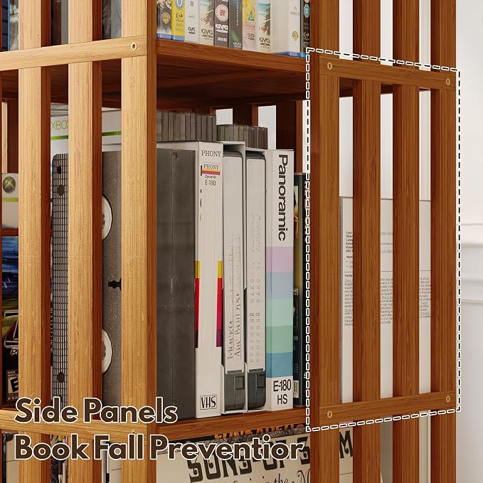 XIMN 360° Rotating Bamboo CD/DVD Shelf - Image 6