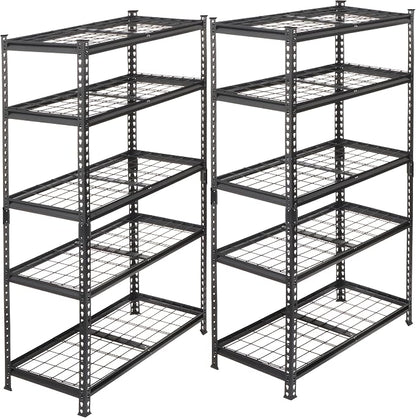 GDFStudio 5-Tier Storage Shelves Set of 2, Adjustable Garage Storage Racks - Image 4