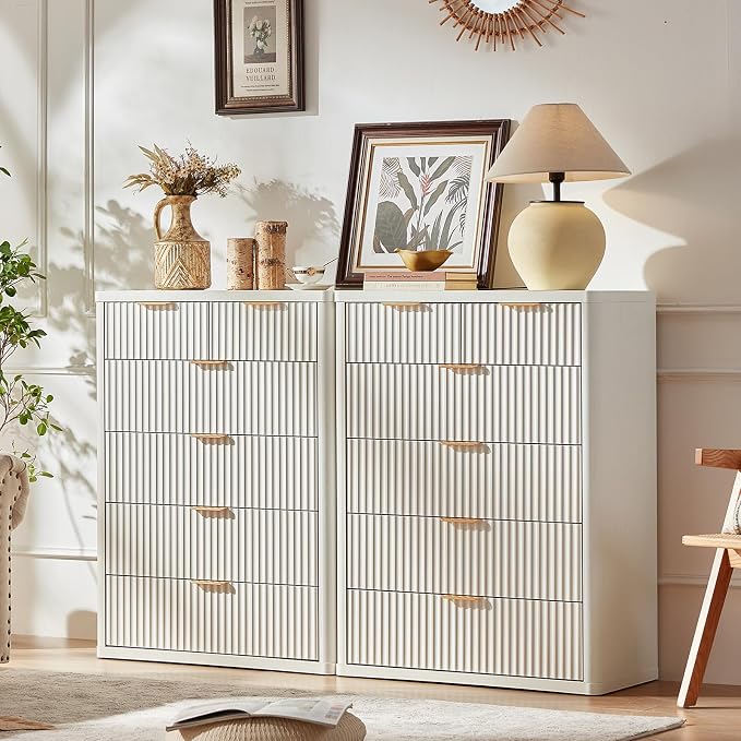 LEYAOYAO Fluted 6 Drawers Dresser - Image 3