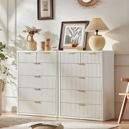 LEYAOYAO Fluted 6 Drawers Dresser - Image 3