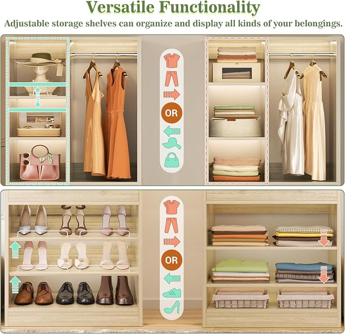 Besiost Closet System, Walk-in Closets Systems, Free Standing Reach in Closet - Image 4