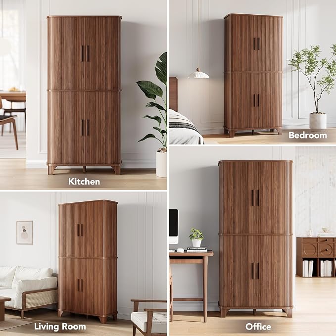 Decofy 69" Tall Kitchen Pantry Storage Cabinet - Image 7