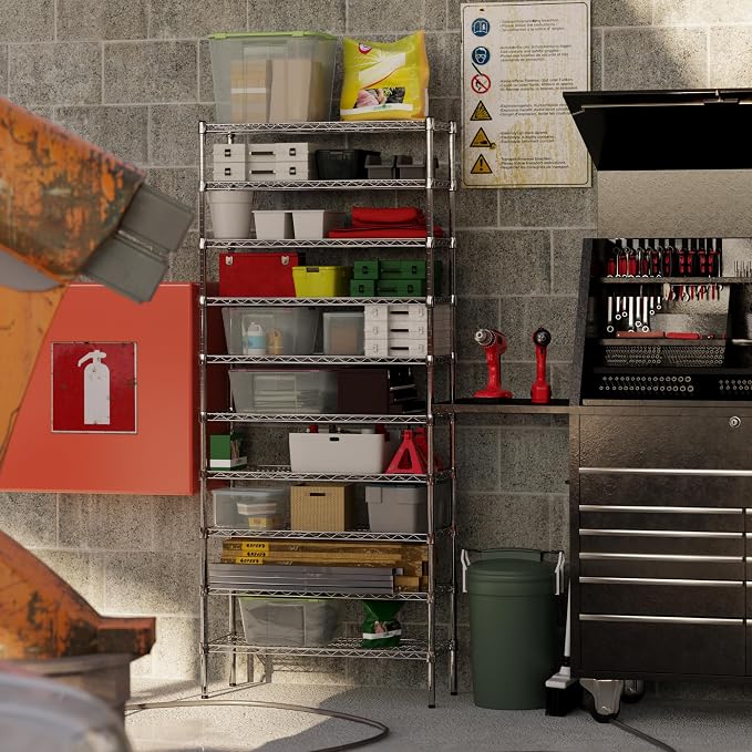 14" Deep x 36" Wide x 86" Height Wire Shelving Kit | 10-Tier | NSF Commercial - Image 6
