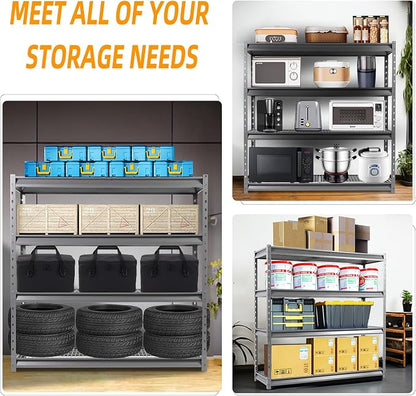 The Atlas 72" W Heavy Duty Garage Shelving Load 8000 Lbs, 4 Tier Metal Storage - Image 7