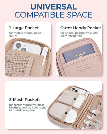 BAGSMART Cord Organizer Travel Cable Organizer Bag Tech Electronic Organizer - Image 4