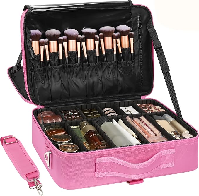Relavel Makeup Case Large Makeup Bag Professional Train Case Travel Cosmetic by Relavel