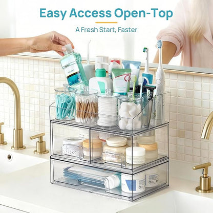 Vtopmart 8 PCS Bathroom Countertop Organizer, 1 Divided Tray - Image 4