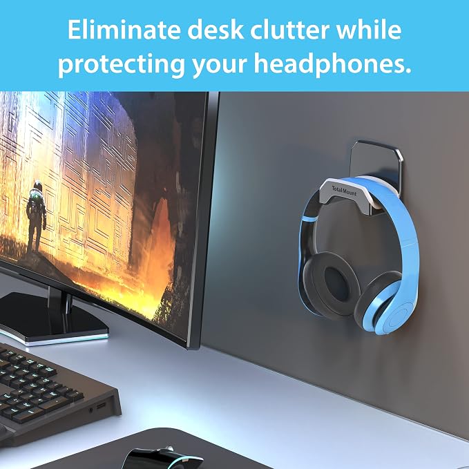 TotalMount Gaming Headset Hanger – Includes Removable Adhesive Strips - Image 2