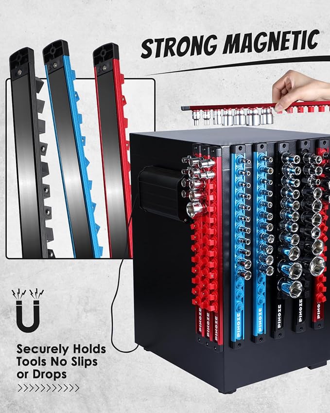 8PCS Magnetic Socket Holder Organizer Set - Image 4
