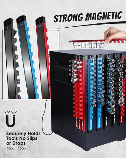 8PCS Magnetic Socket Holder Organizer Set - Image 4