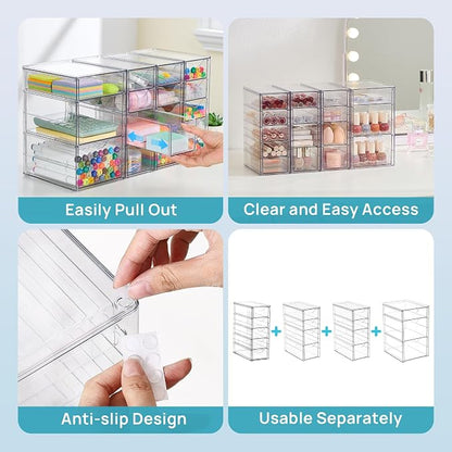 Vtopmart 4 Set Clear Desk Organizer, Pen Organizer - Image 7