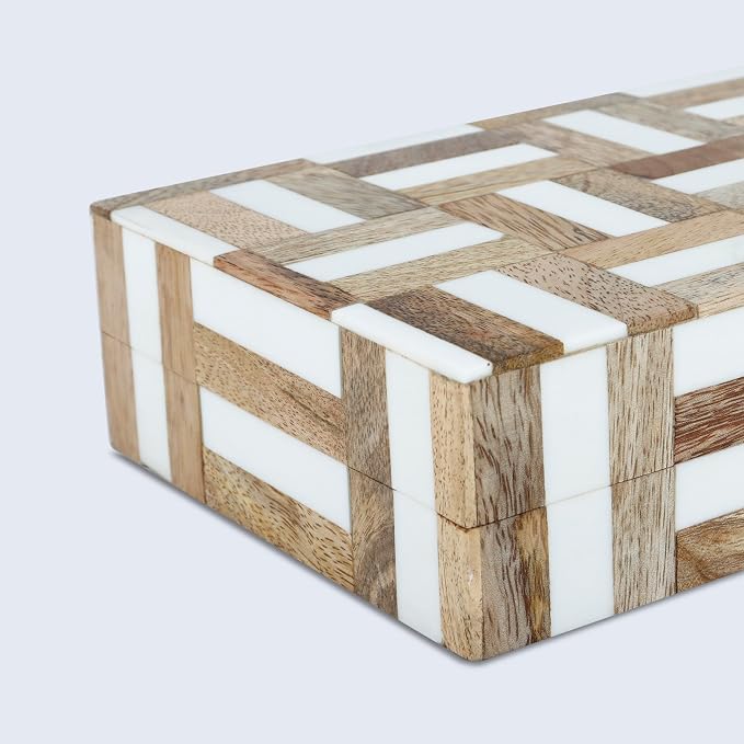 Handicrafts Home White Decorative Storage Box - Image 5