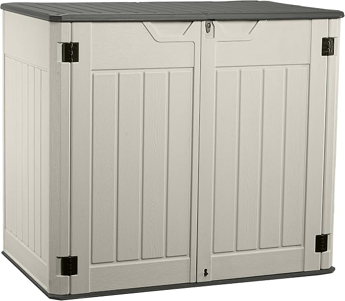 EHHLY Horizontal Resin Storage Shed, 47 Cuft Garden Tool Sheds & Outdoor Storage by EHHLY