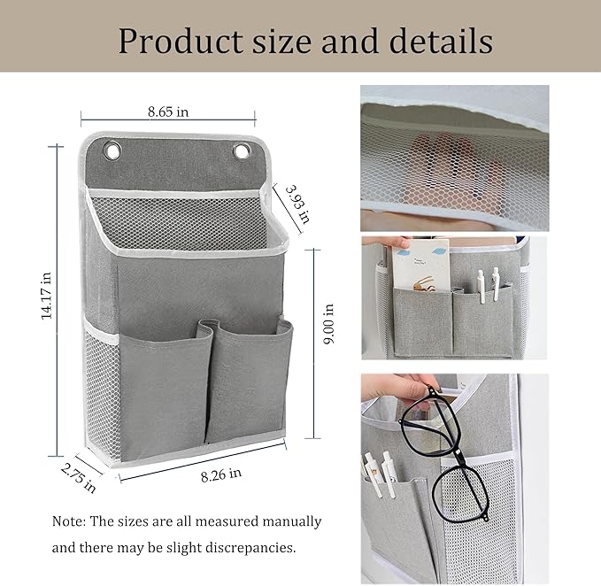 2-Pack Hanging Storage Organizer, Over The Door Hanging Bags/Wall Baskets - Image 2