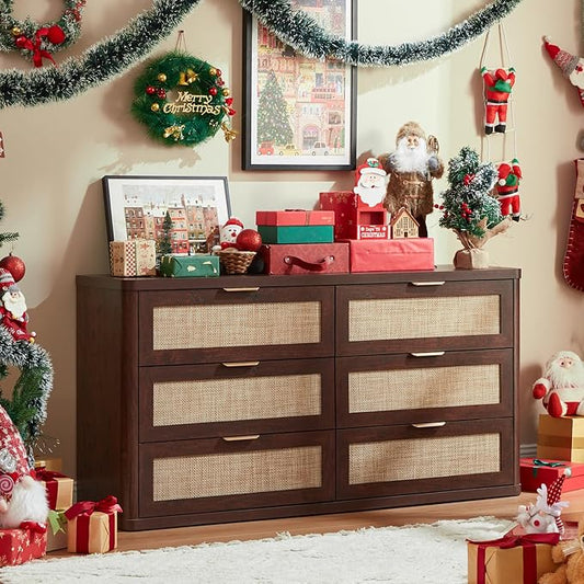 LEYAOYAO Rattan 6 Drawer Dresser by LEYAOYAO-Findtheshiningpointofyourideallife%EF%BC%81