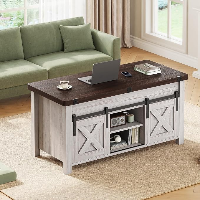SEDETA Lift Top Coffee Table, 4 in 1 Multi-Function Convertible Coffee Tables - Image 7