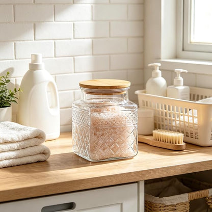 Prettidecor Glass Storage Jars, 38 FL OZ Airtight Canisters - Image 4