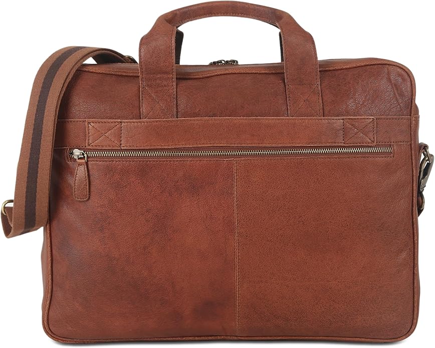 KomalC 16 Inch Leather briefcases Laptop Messenger Bags - Image 8