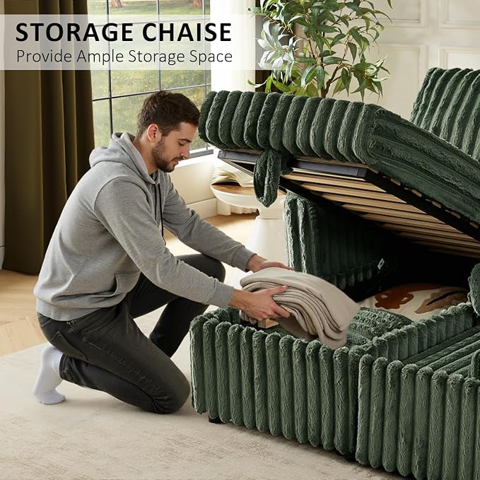 KCGKCG Sleeper Sofa Bed, 81” Pull Out Couch Bed - Image 6