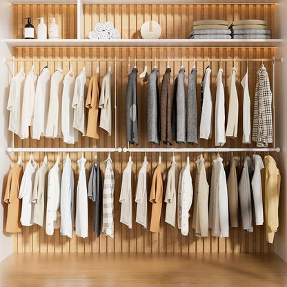 SUTINE Closet Rods for Hanging Clothes, Adjustable Closet Extender Hanging Rod - Image 7