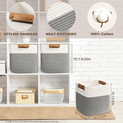 danpinera 3 Pack 11"x11" Woven Basket - Image 2