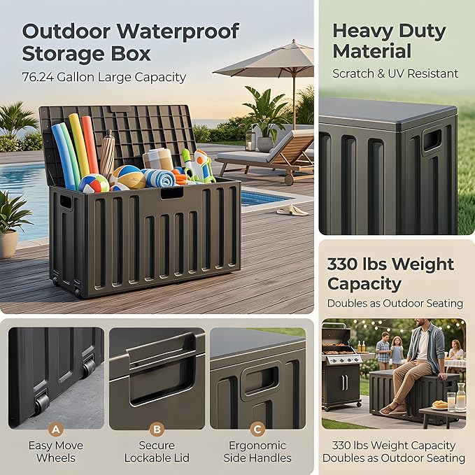 76 Gallon Outdoor Deck Box - Image 3