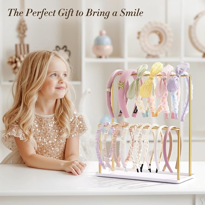 Headband Holder Organizer Metal 2-Tier - Image 4