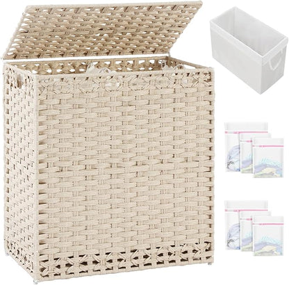 SETVSON Laundry Hamper with Lid Wicker Laundry Basket 112 L Laundry Hampers by SETVSON