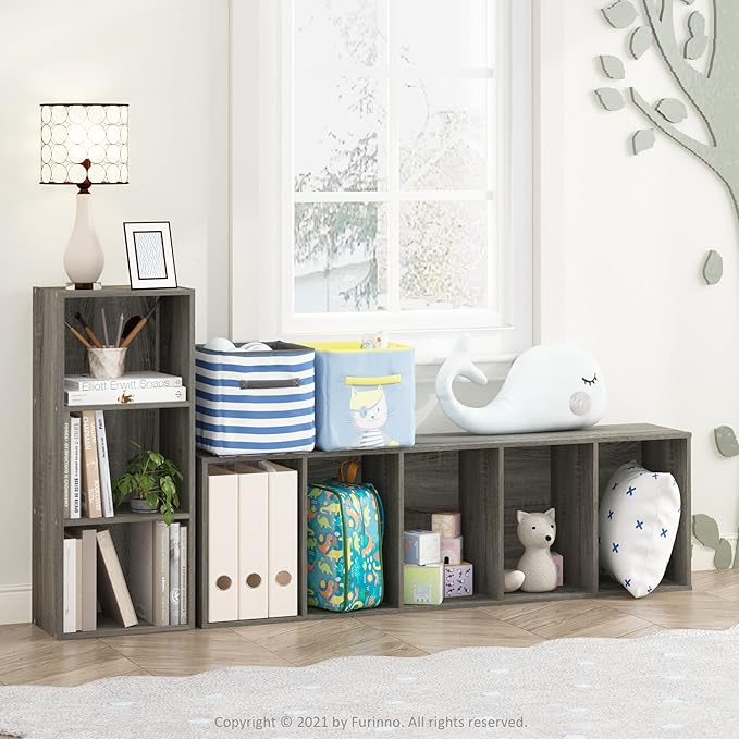 Furinno LUDER Book Shelf, 5-Cube Bookshelf, Bookcase - Image 2