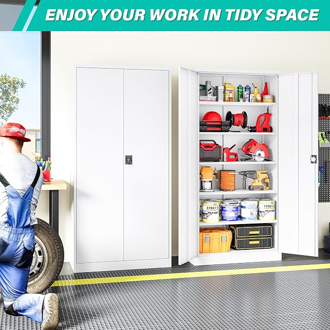 SISESOL Wide & Deep Metal Storage Storage Cabinet - Image 3