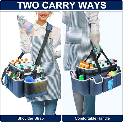 Cleaning Caddy Bag, Extra Large Cleaning Supplies Organizer - Image 5
