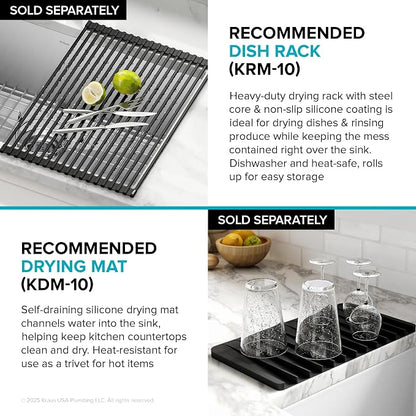 KRAUS Standart Pro 30 -inch Undermount Single Bowl 16 Gauge Stainless Steel - Image 15