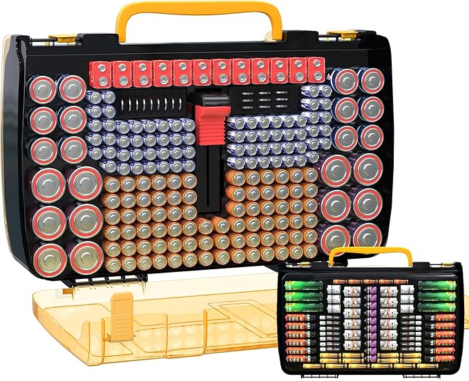 ALCYON Large Capacity 269 Battery Organizer Storage Case by ALCYON