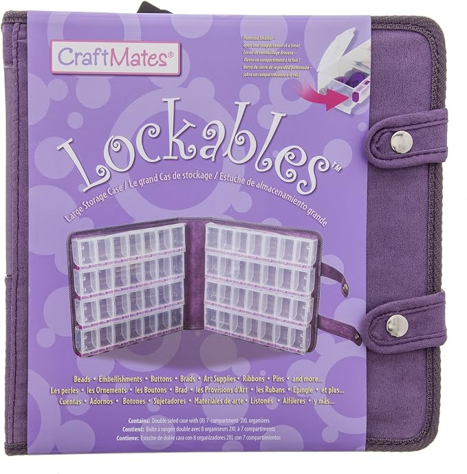 Craft Mates Double-Sided Case, 8 Organizers, Locking Compartments, Diamond Art - Image 4