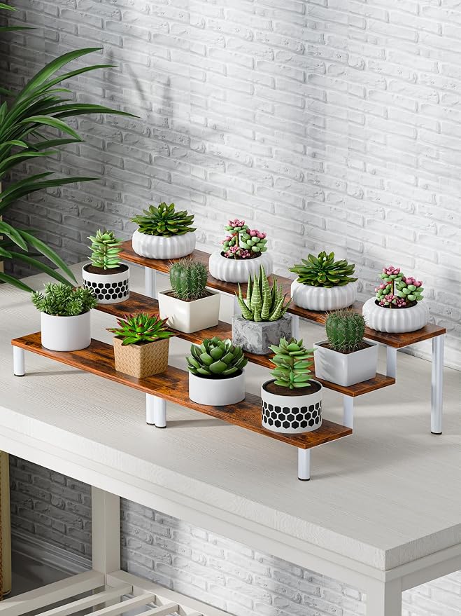 Wooden Display Stand Riser, 3 Tier Perfume Organizer Stand Cupcake Stand Holder - Image 3