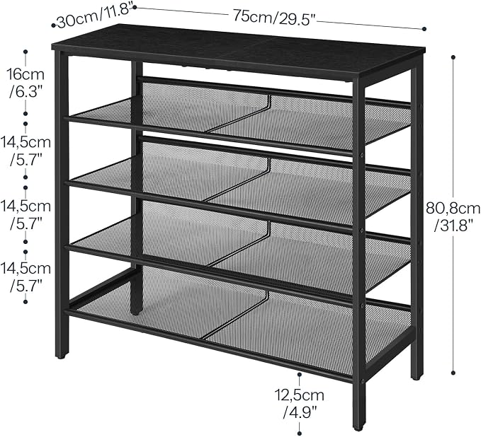 HOOBRO Shoe Rack for Entryway, 5-Tier Shoe Organizer - Image 3